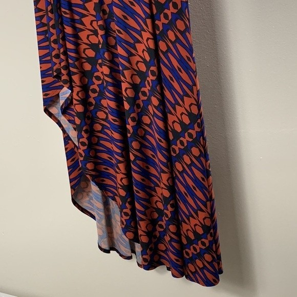 Popcorn Woman’s Purple /Black Printed Strapless Maxi Dress Size L - Picture 6 of 12